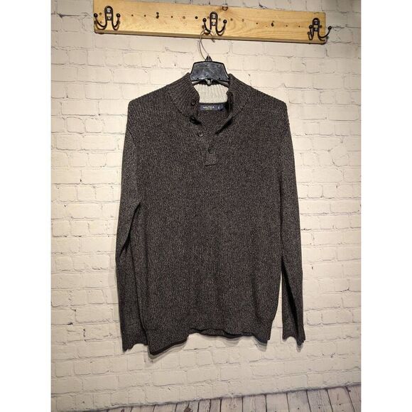 Nautica new turtleneck buttoned sweater large - Picture 1 of 4